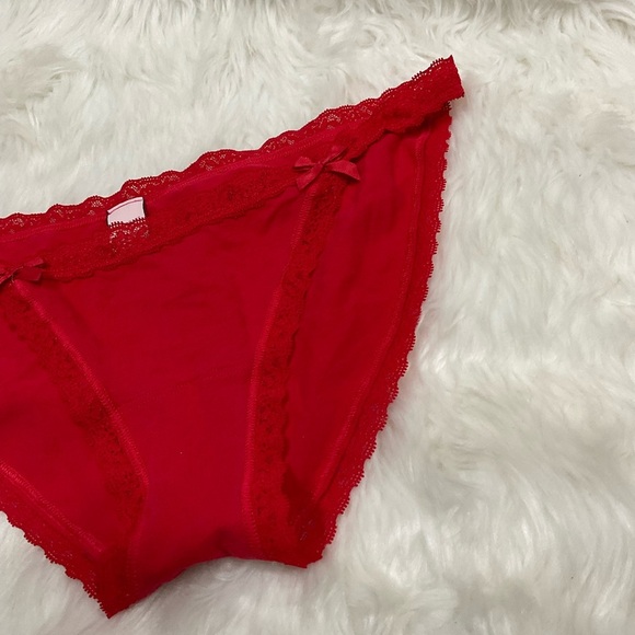 Rare Victorias Secret Red String Bikini Panty - Picture 2 of 7